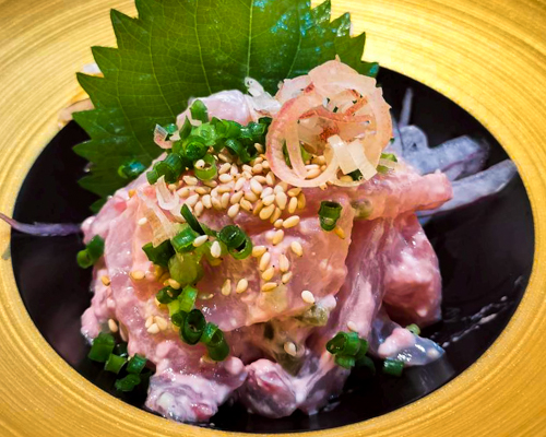 カワハギの肝あえ刺身